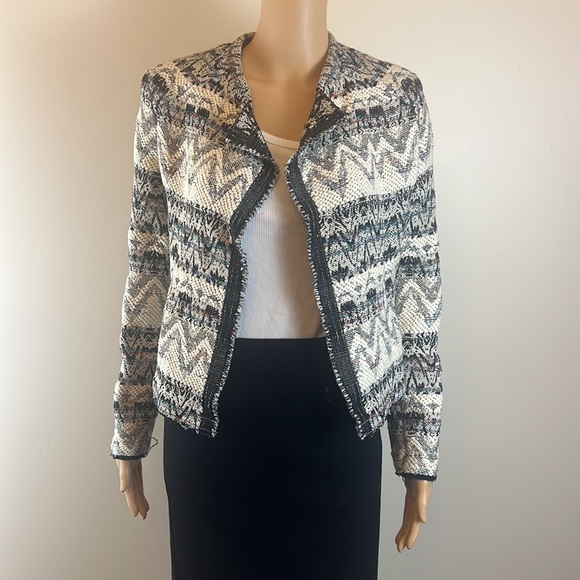 IRO Black and Ivory Kroe Tapestry Jacket - Picture 4 of 8